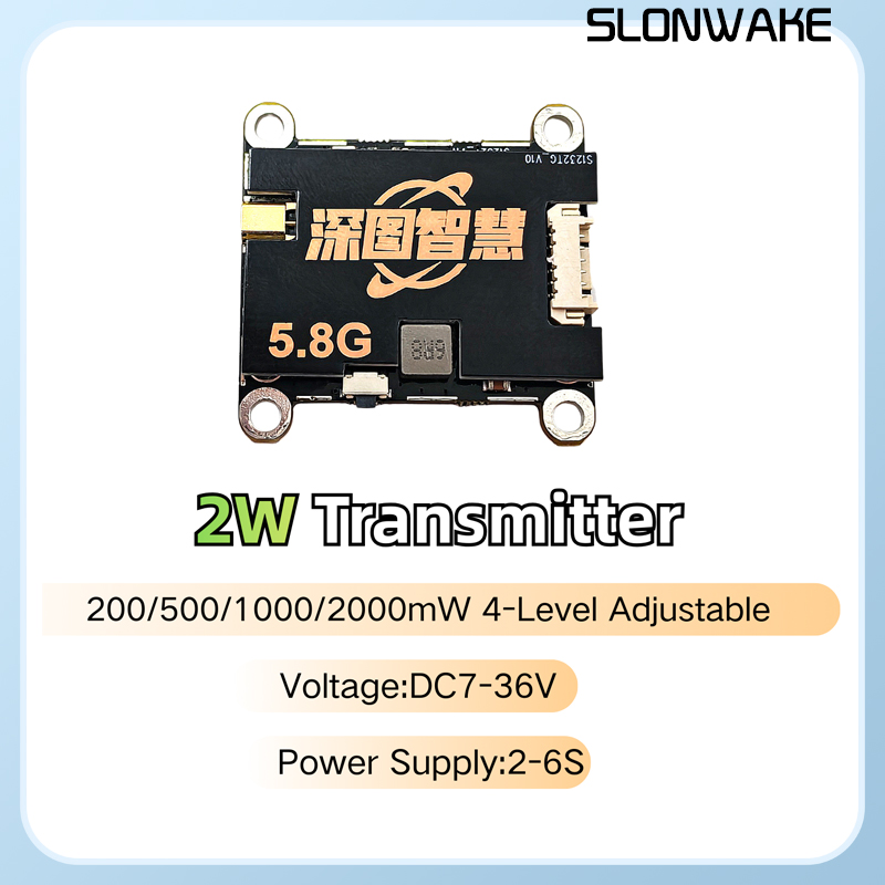 جهاز إرسال SLONWAKE 5.8G 56CH  - مراجعة Fpv Drone Transmitter وسعره